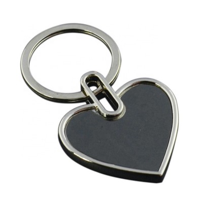 Promotion Heart shape Zinc alloy Blank keyring