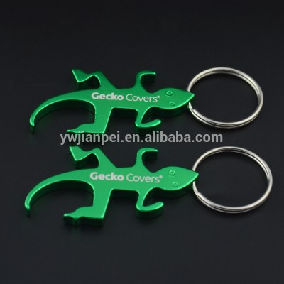 Summer Promotion Gift Gecko Shape Beer Opener Keychain