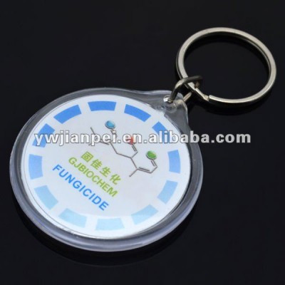 Promotion Round Clear Acrylic Key Ring