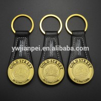 PU Leather keychain with Debossed Logo