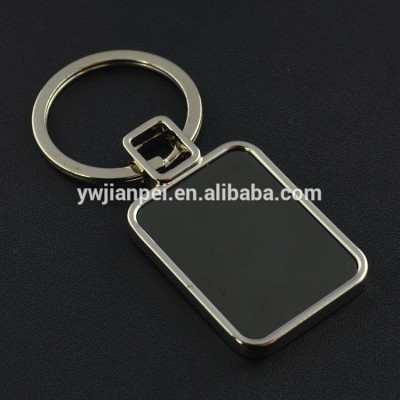 Zinc alloy blank key chain can make two sids logo--9shape in stock