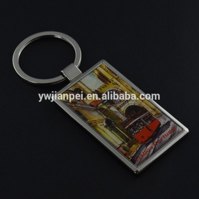 Rectangle Metal Keychain With big size logo-logo size 30*55mm