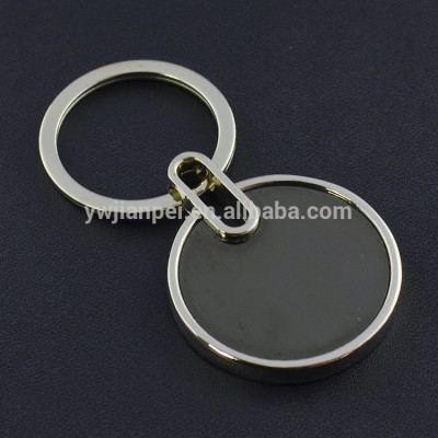 Promotions Zinc alloy blank keyring engrave 2D barcode